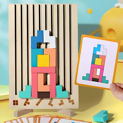 Montessori Tetris Wood Game